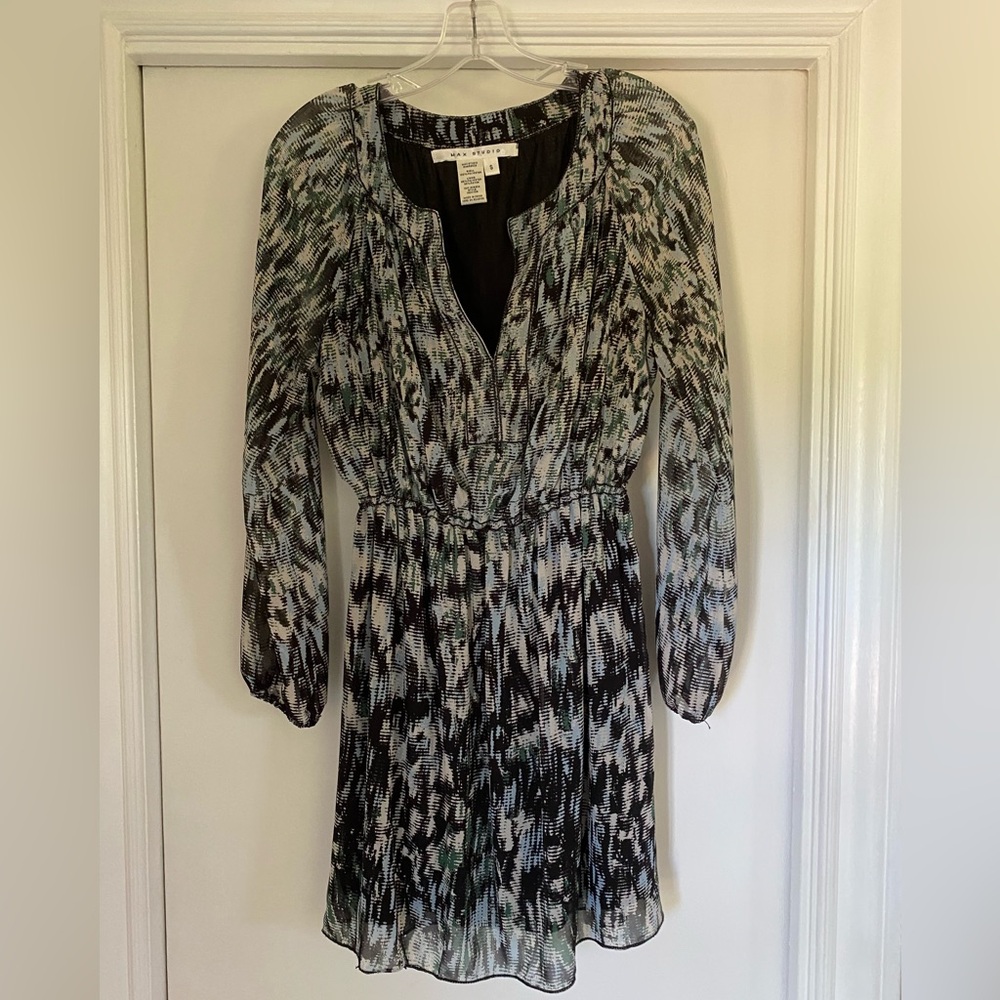 Max Studio lined dress. I’m 5’5” and its knees length